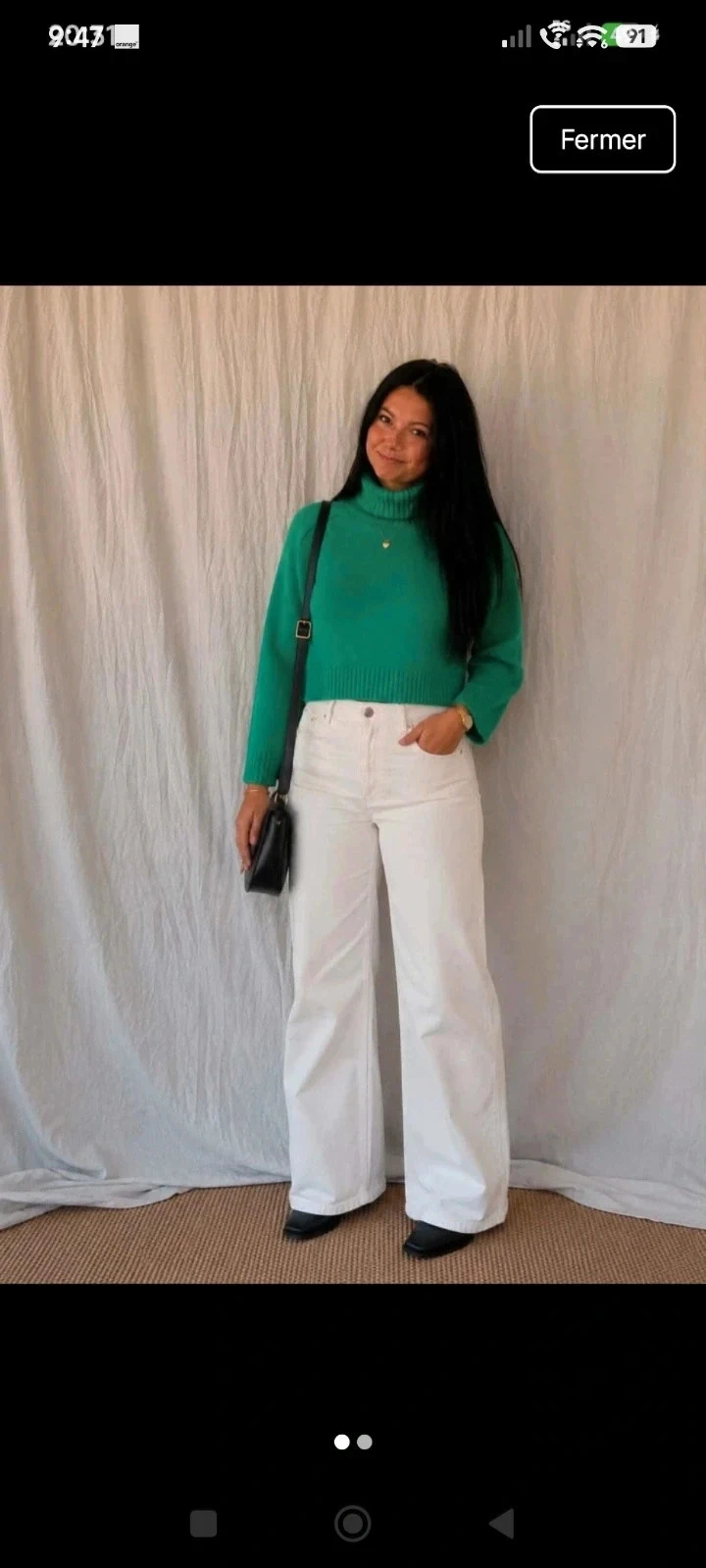 Zara high neck cropped sweater size S – photo 2